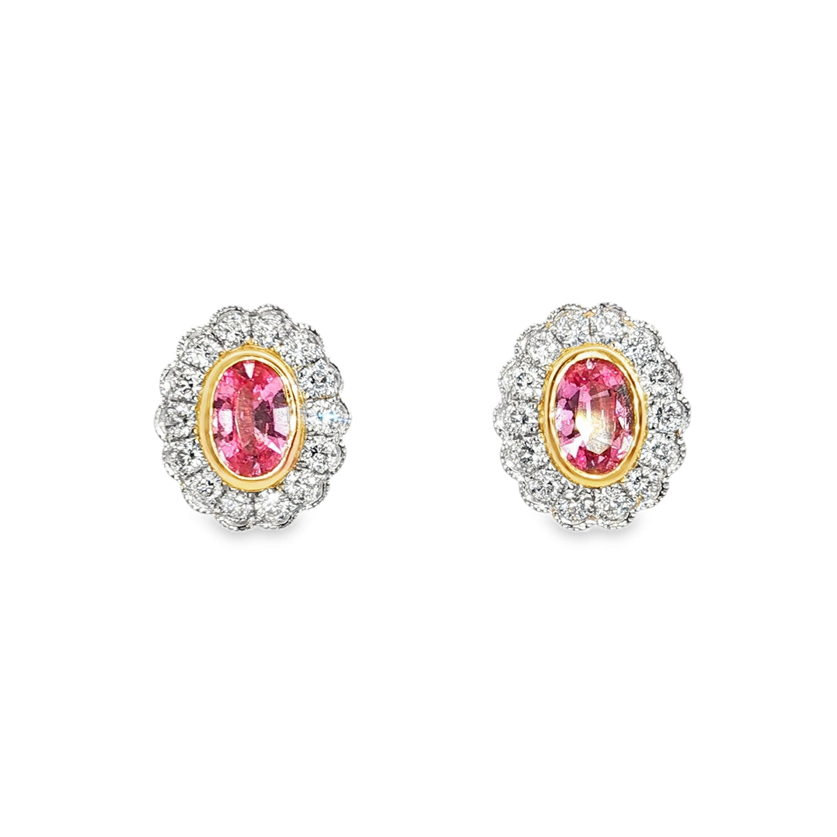 PInk Sappire diamonds Earrings