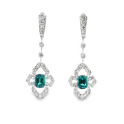 Lagoon Toumaline diamonds Earrings