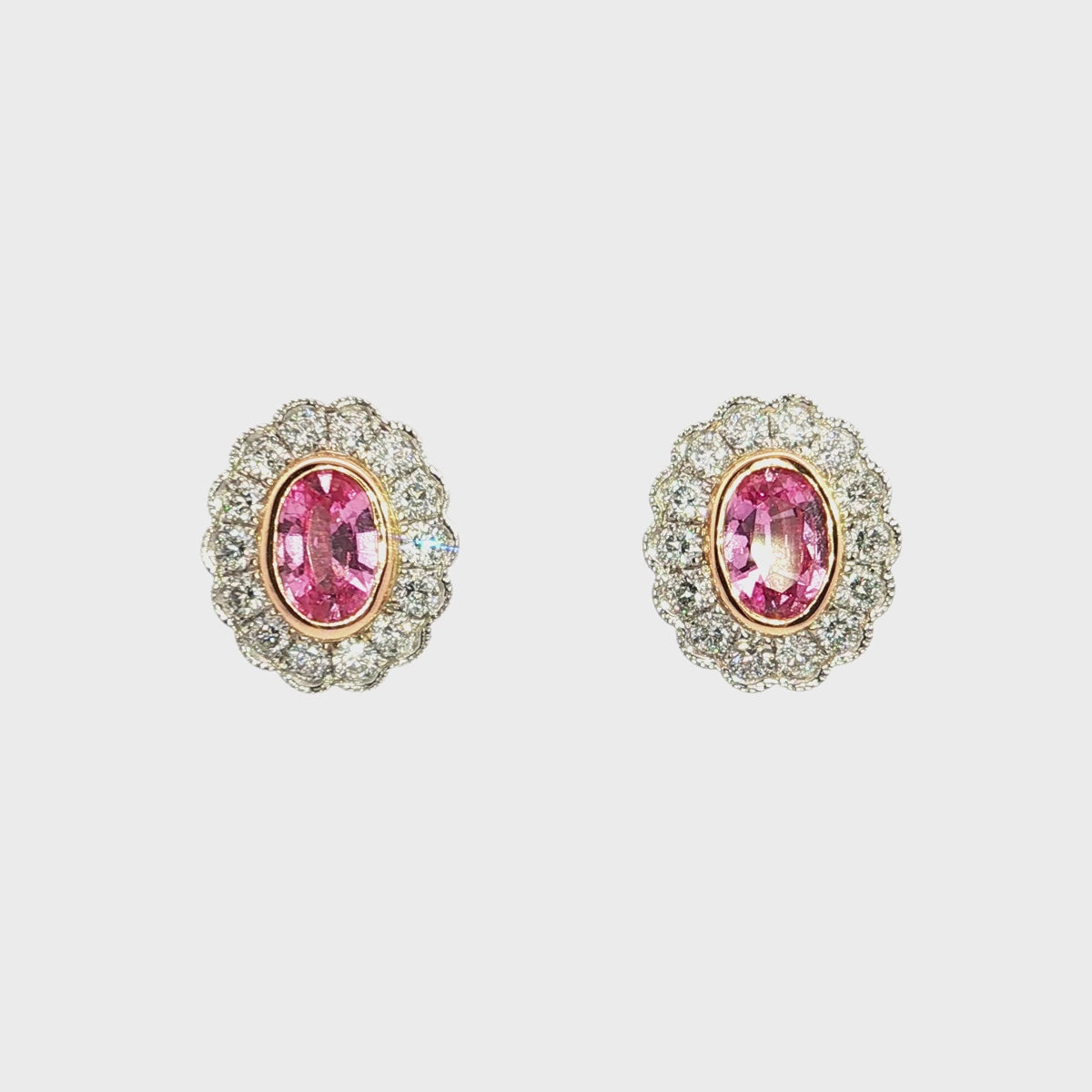 加载视频:PInk Sappire diamonds Earrings