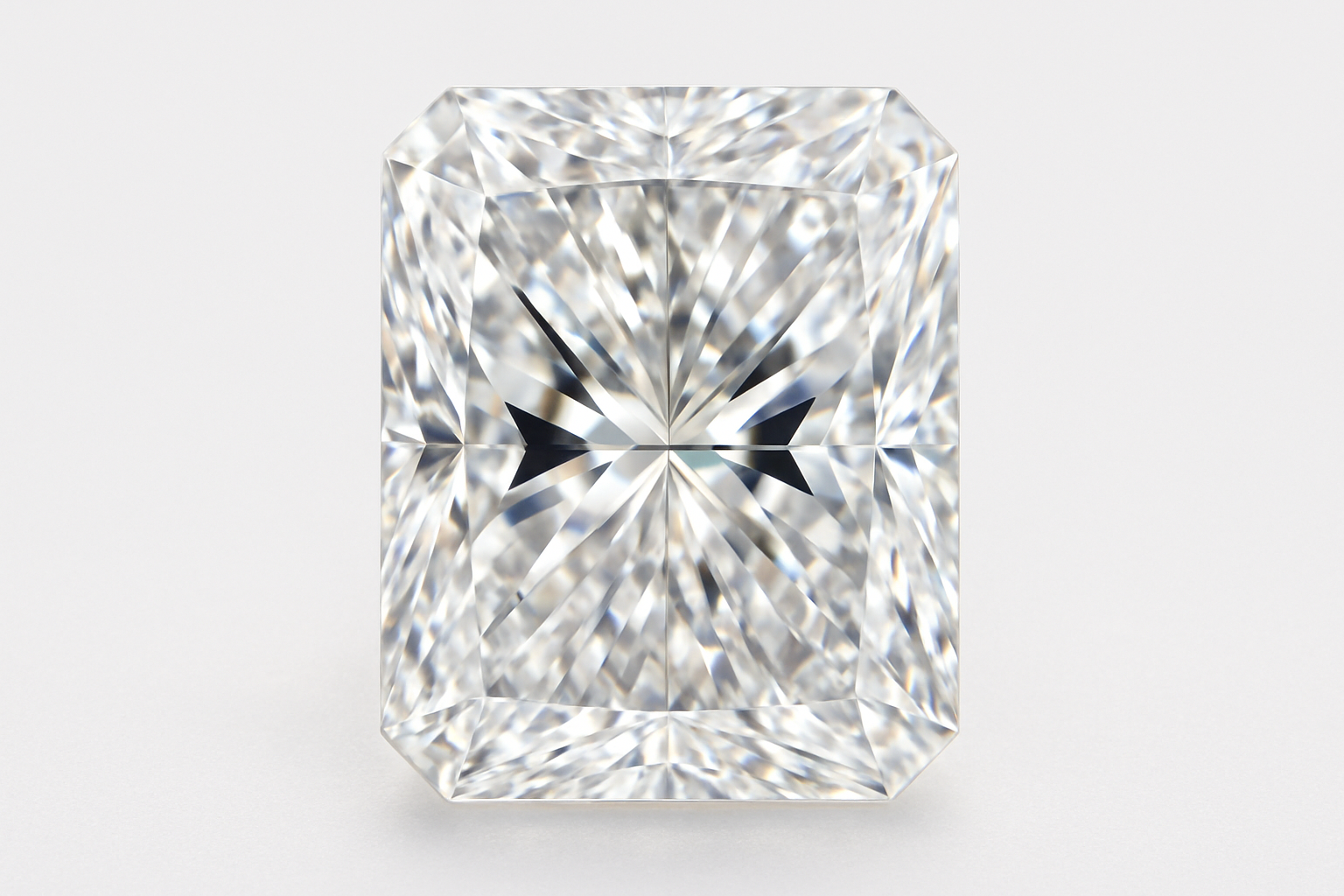 radiant diamond, ratio 1.5, white back ground, 正面