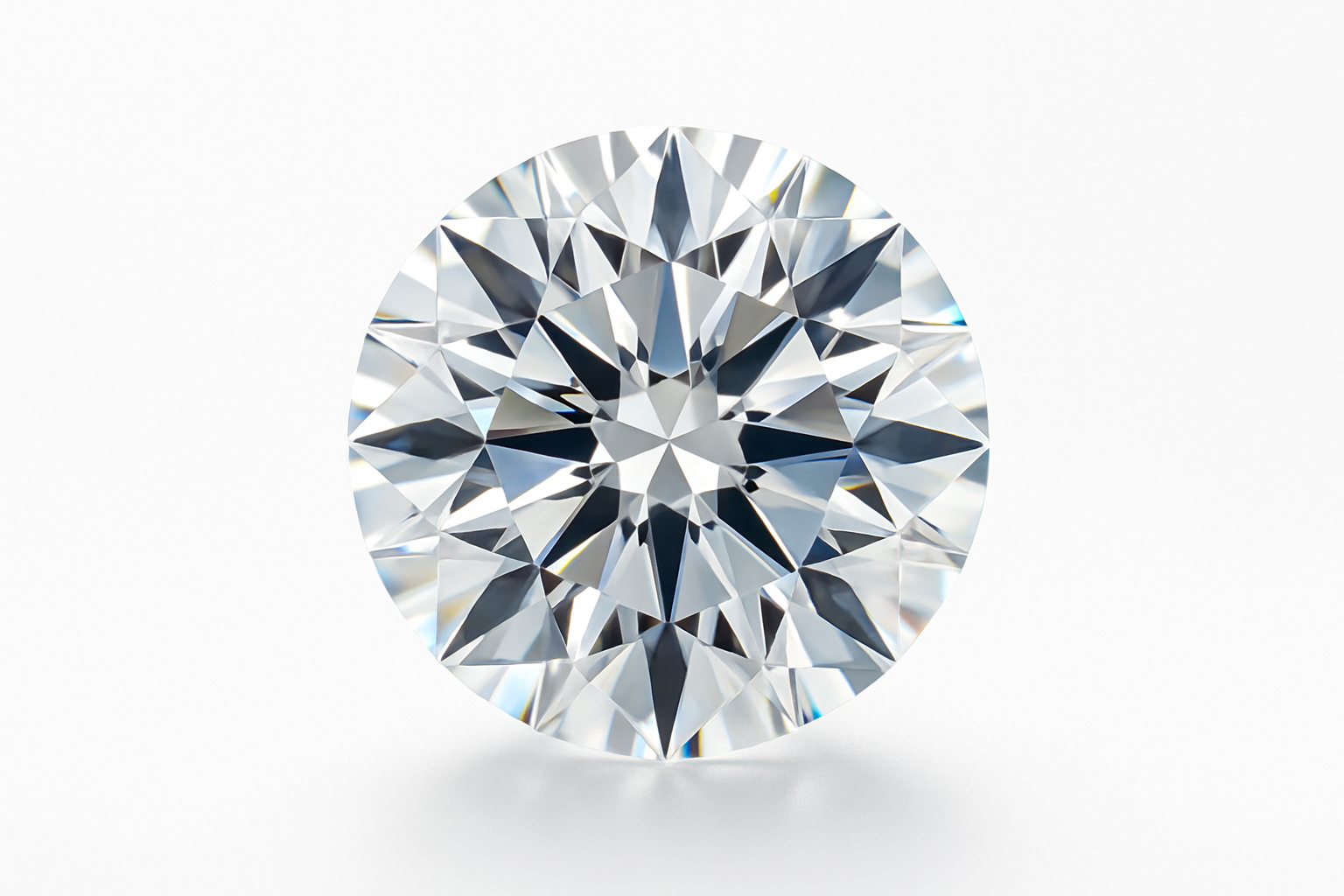 round brilliant diamond, 白色背景,正面