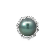 Tahitian black pearl Ring and Pendant