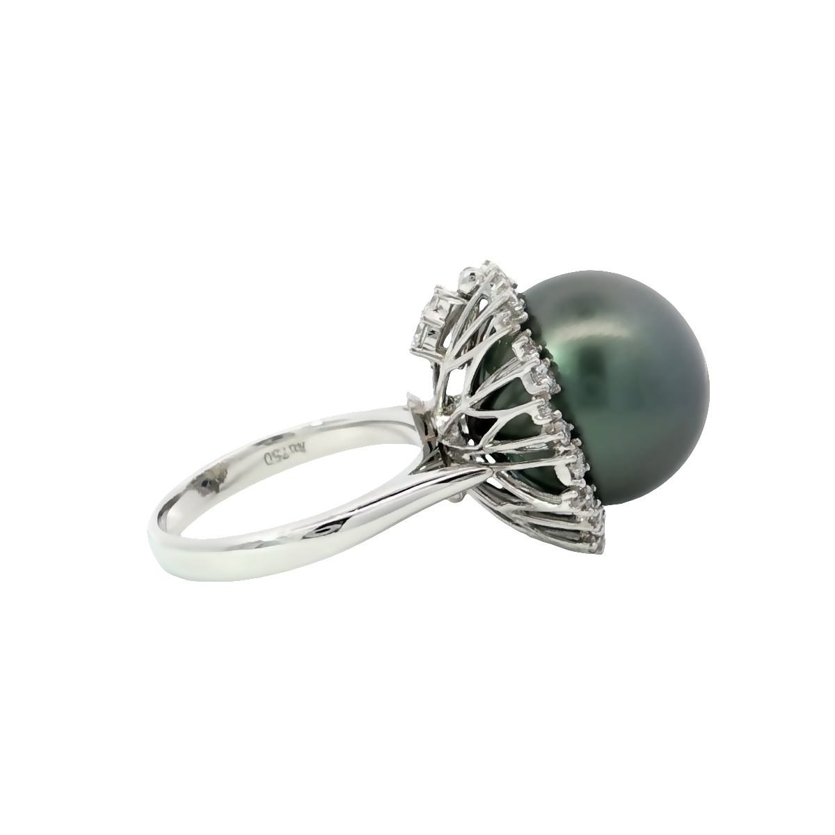 Tahitian black pearl Ring and Pendant
