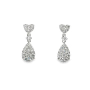 Elegant Pear-Shaped Diamond Drop Earrings