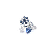 Elegant Sapphire Cluster Ring