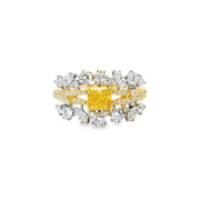 Yellow Gold Stackable Ring Set with Fancy Yellow Diamond